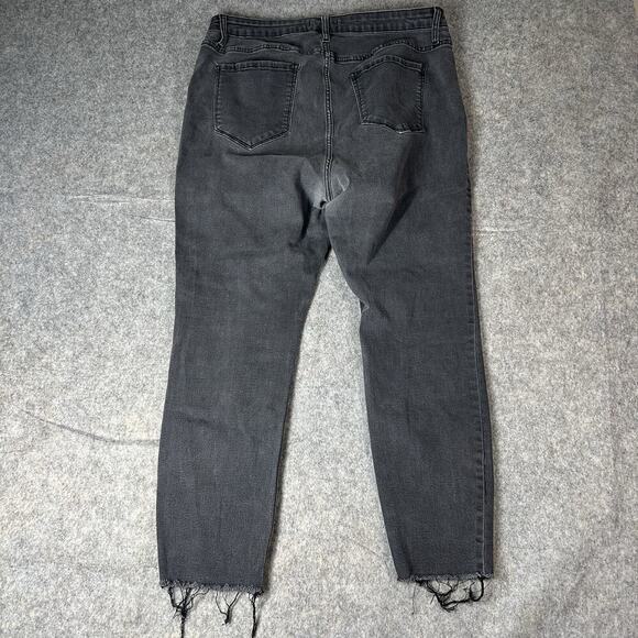 Carley Jean Los Angelos Danny Skinny Jeans Womens 2X Black Button Fly Stretch - Picture 9 of 10